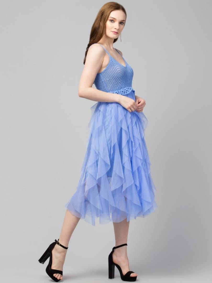 Trendy Crochet Net Dresses